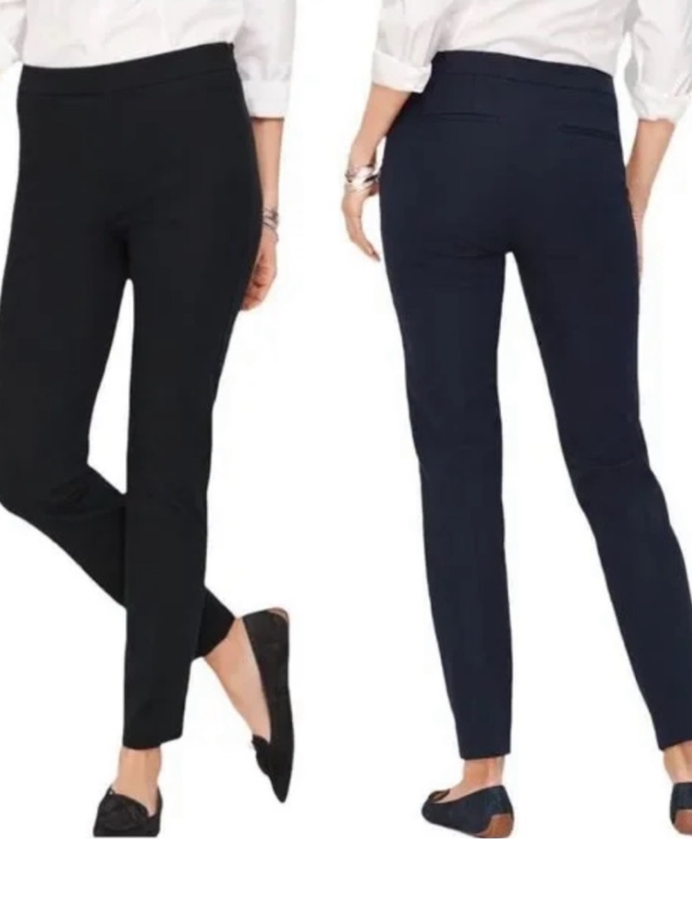 Talbots Velvet Chatham Ankle Black Pants Size 2 cotton stretch